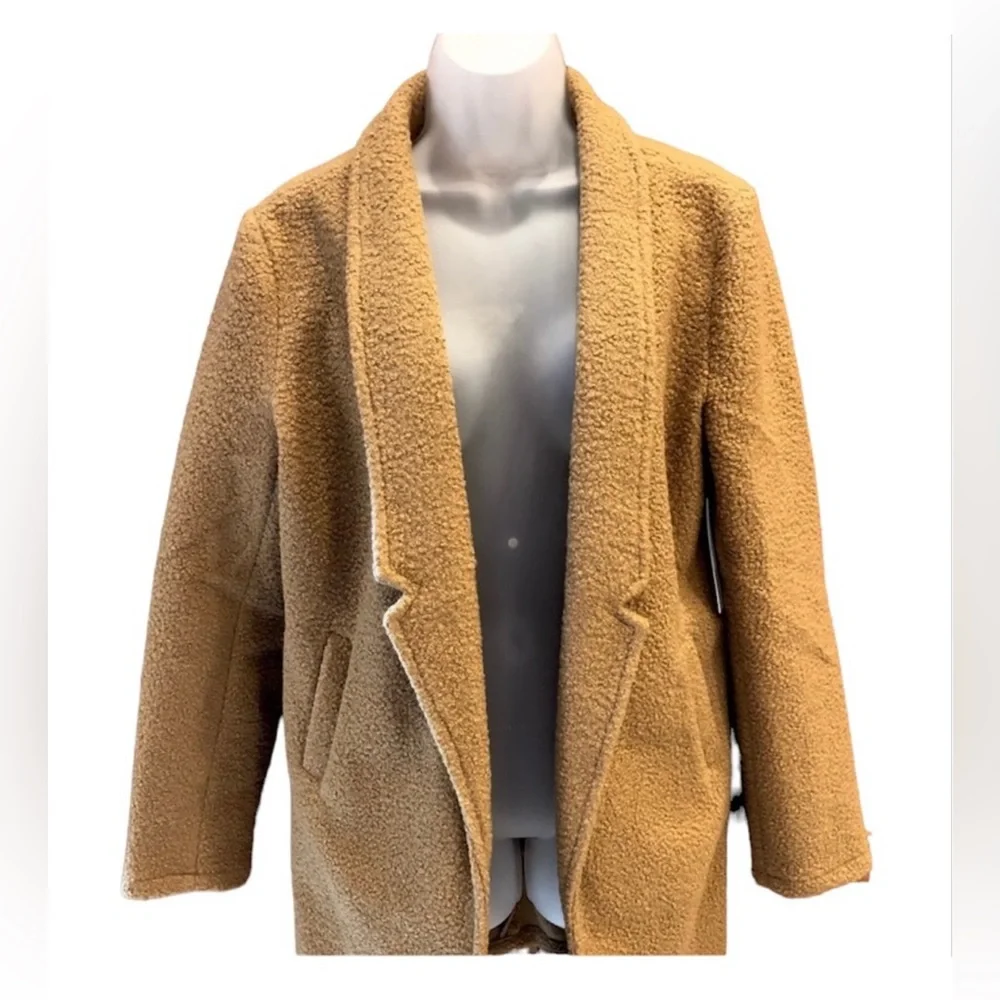 JustFab camel colored teddy jacket - Picture 3 of 6